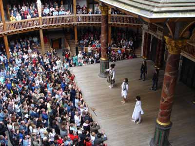 shakespeare globe theatre. the Globe theatre stage.